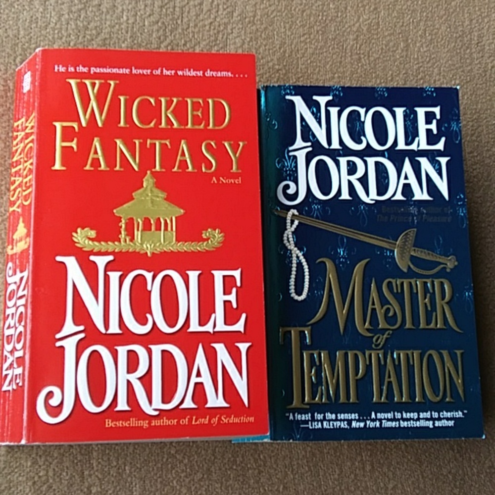 "Wicked Fantasy" and "Master of Temptation" paperback books
